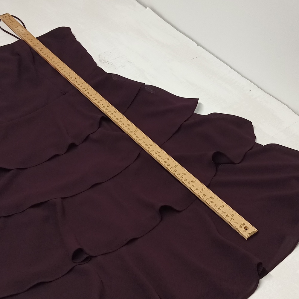 S.L.fashions Dress women's size 14|purple /plum tier ruffle Dress EUC. - Picture 11 of 13